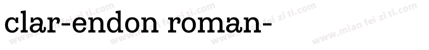 clar-endon roman字体转换